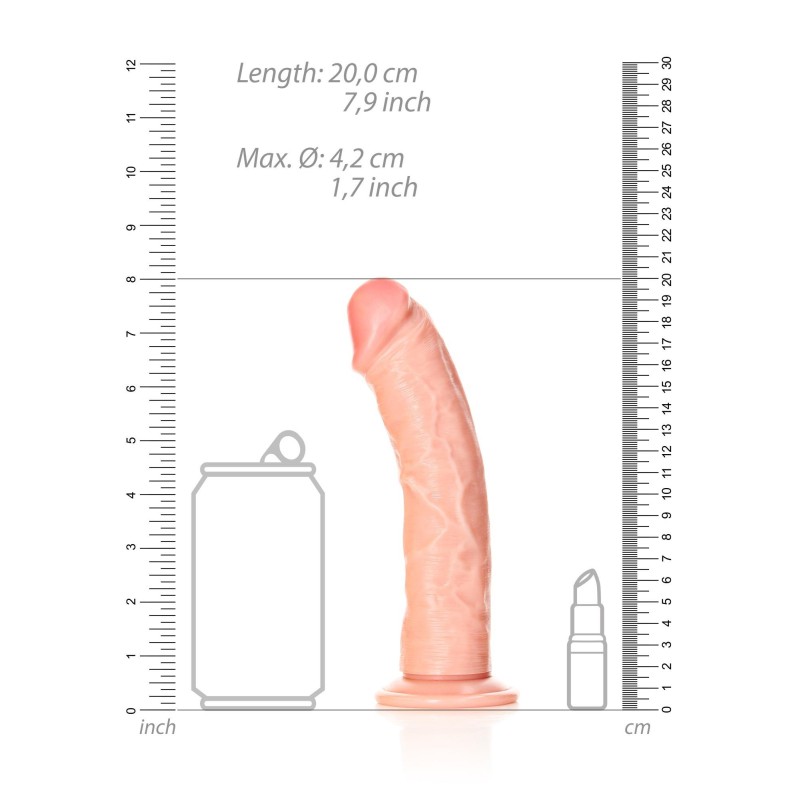 Curved Realistic Dildo with Suction Cup - 7""/ 18 cm